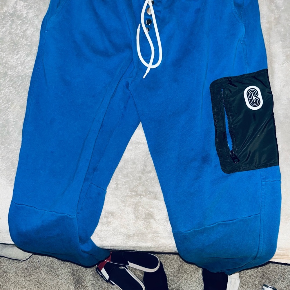 BLUE COACH JOGGERS / SWEATPANTS (M-L)
